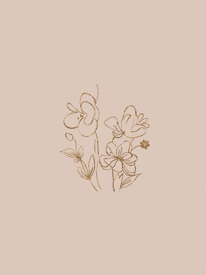 design minimal feminine botanical boho rustic logo