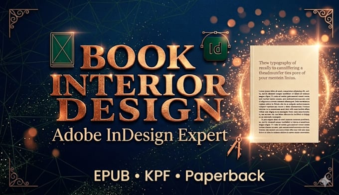 design book interior layout in adobe indesign for print