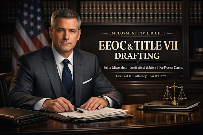 draft your eeoc charge or employment discrimination lawsuit as a us attorney