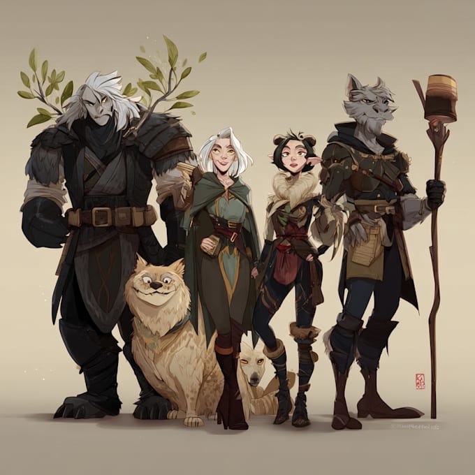 Design a dnd party art and group art by Gesanaire | Fiverr