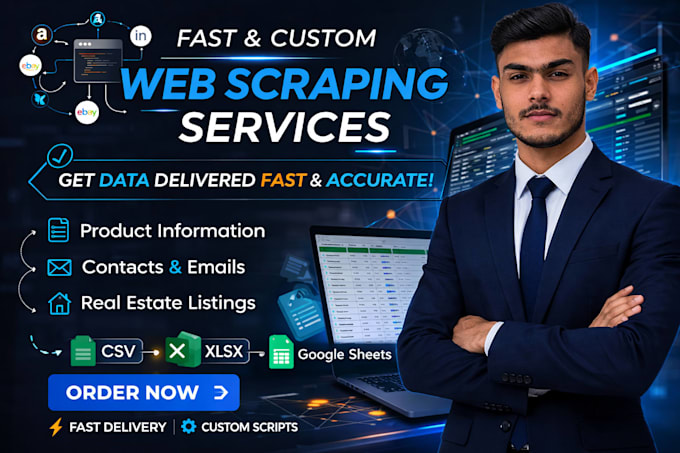 scrape website data and deliver clean excel or google sheets