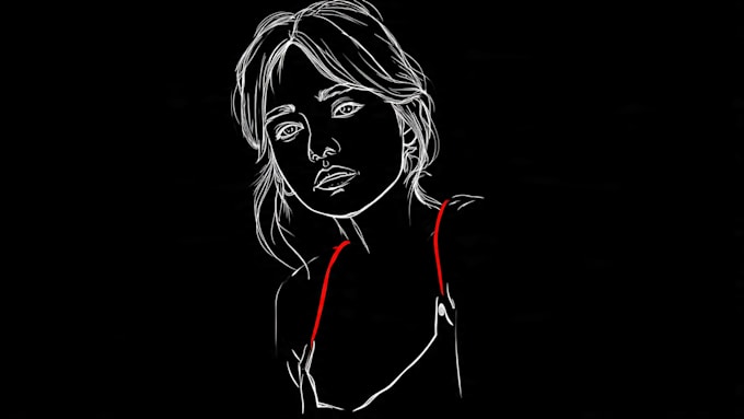 draw your minimalistic portrait in outline