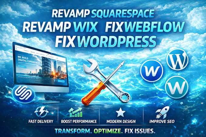 revamp squarespace revamp wix fix webflow fix wordpress