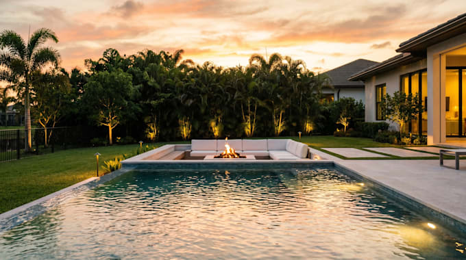 do professional landscape design and backyard 3d rendering