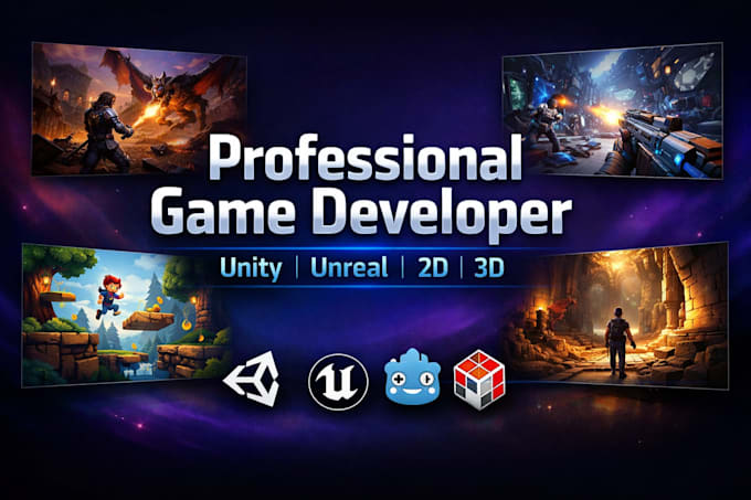 do game development, 2d 3d game, unity game, unreal engine for mobile game