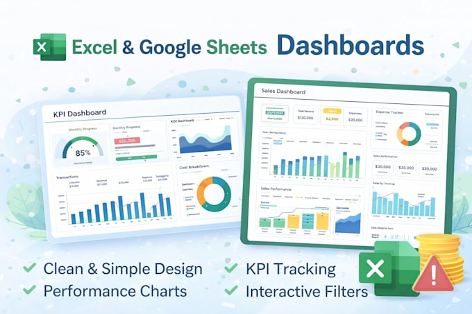 create custom and dynamic excel dashboards