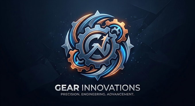design a strong and unique gear logo for your brand