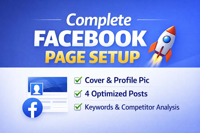 do facebook page setup and on page SEO