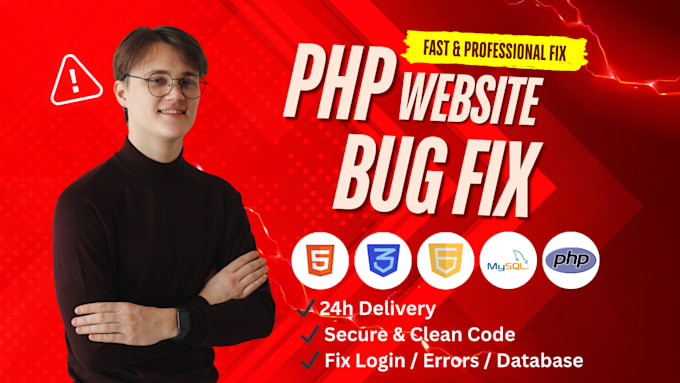 fix PHP website bugs and mysql errors fast
