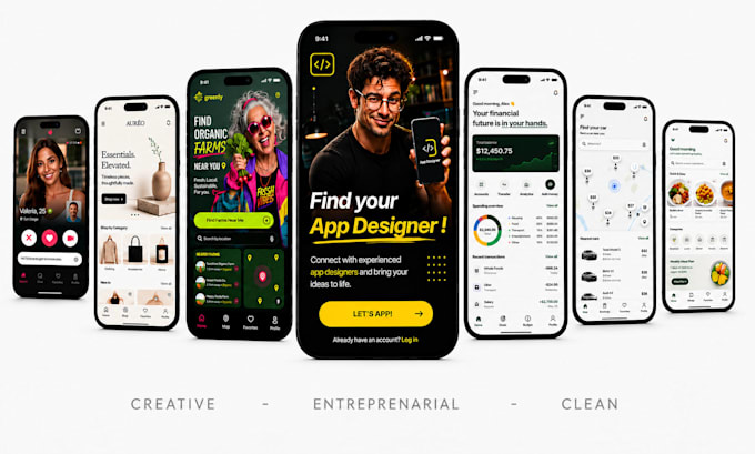 design a mobile app for your business according to your brand concept