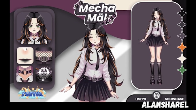 Diseñar y hacer rigging de modelos 2d v tuber, avatar anime v tuber ...