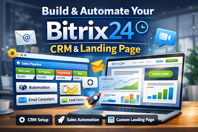 Build and automate your bitrix24 crm and landing page by Samllyxx | Fiverr
