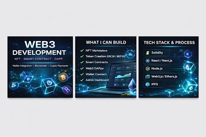 Develop web3 website with wallet connect and smart contract by Bhavna ...