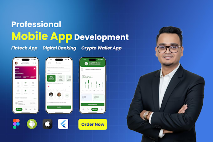 design and develop secure fintech app for banking and wallet