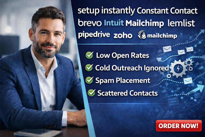 setup instantly constant contact brevo intuit mailchimp lemlist pipedrive zoho