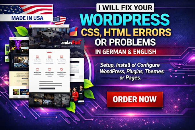 fix wordpress issues, fix wordpress website