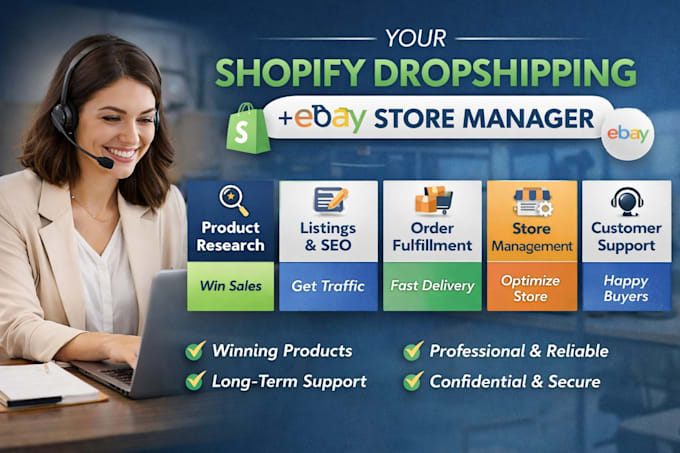 be shopify dropshipping manager shopify virtual assistant and ebay store manager