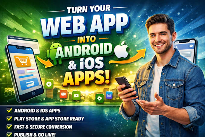 convert your rork or lovable web app to android and ios app