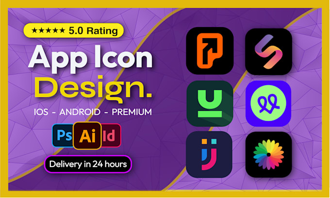 Design a custom app icon for ios and android app store by Arzamkhokharr ...