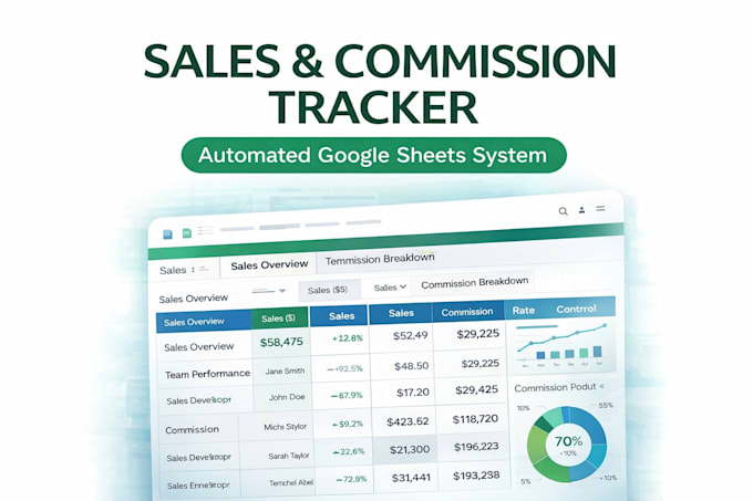 create a sales and commission tracker in google sheets