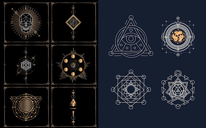 create a luxury mandala sacred geometry logo design