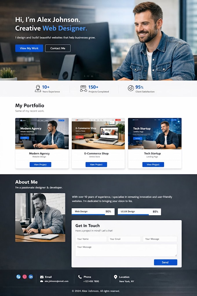 design and develop a modern responsive website using HTML CSS javascript