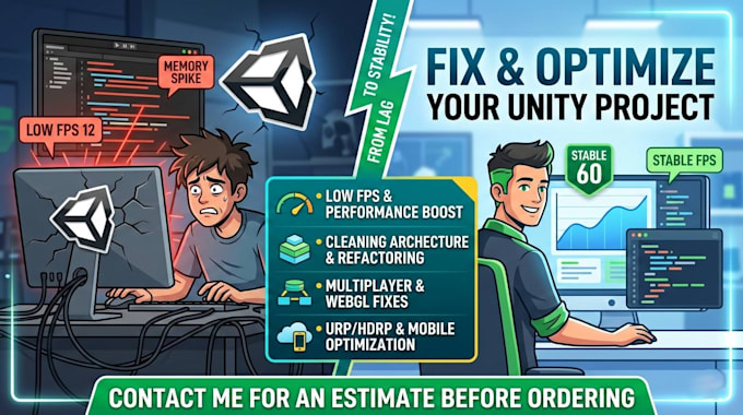 optimize, fix, and stabilize your unity game professionally
