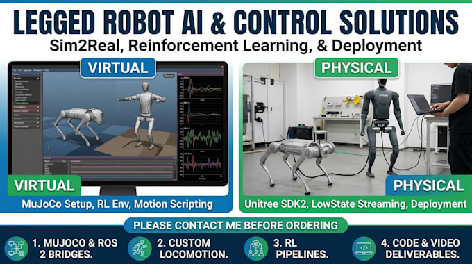 develop control, simulation, or physical ai solutions for legged robots