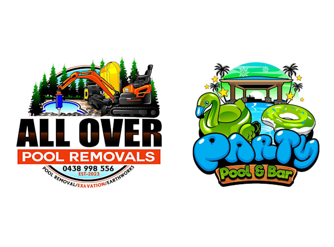 design modern pool logo for your company