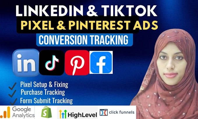 setup linkedin, meta, tiktok ads conversion tracking gohighlevel, clickfunnels