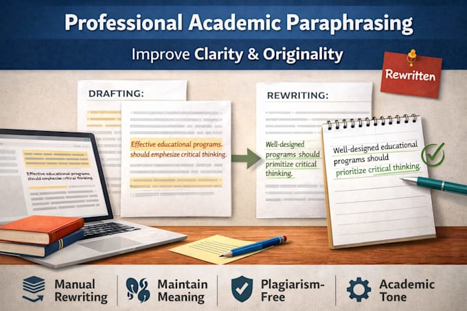 paraphrase academic writing manually and professionally
