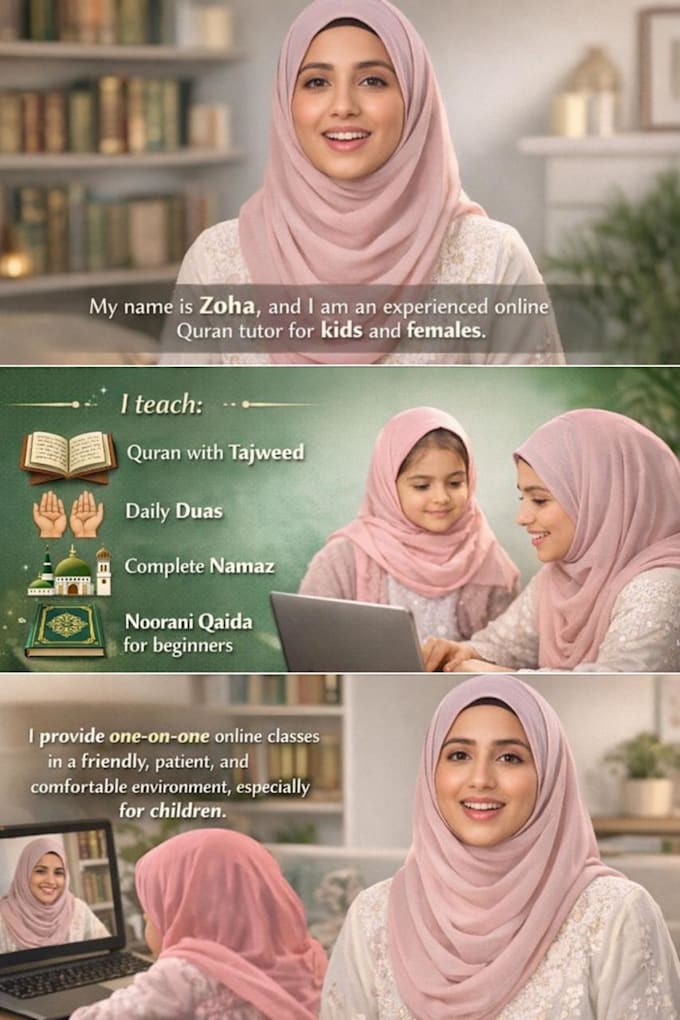 teach quran online with tajweed for kids and females