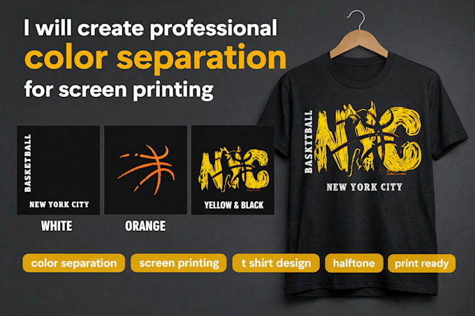create professional color separation for screen printing