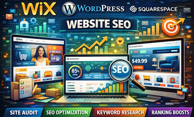 design, redesign or SEO optimize your wix, squarespace, wordpress website