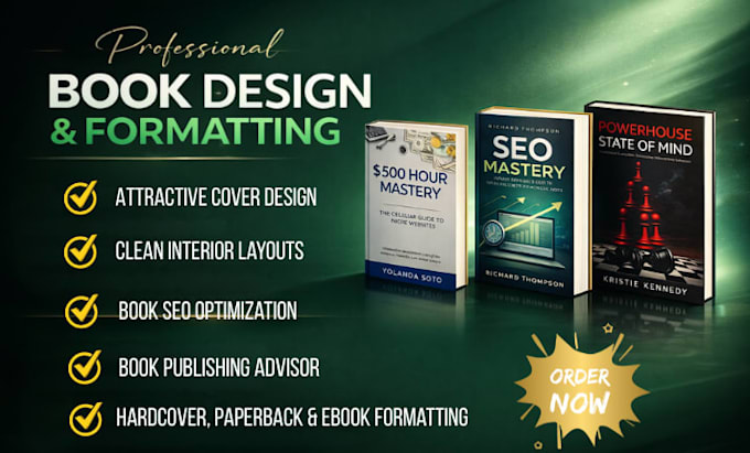 professional book design, formatting, and SEO optimization
