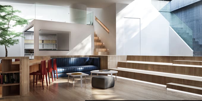 Create professional 3d interior rendering for residential design by ...