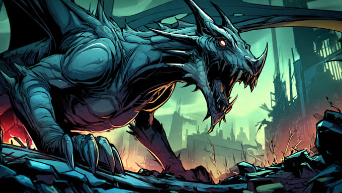 draw fantasy creatures and custom monster illustration