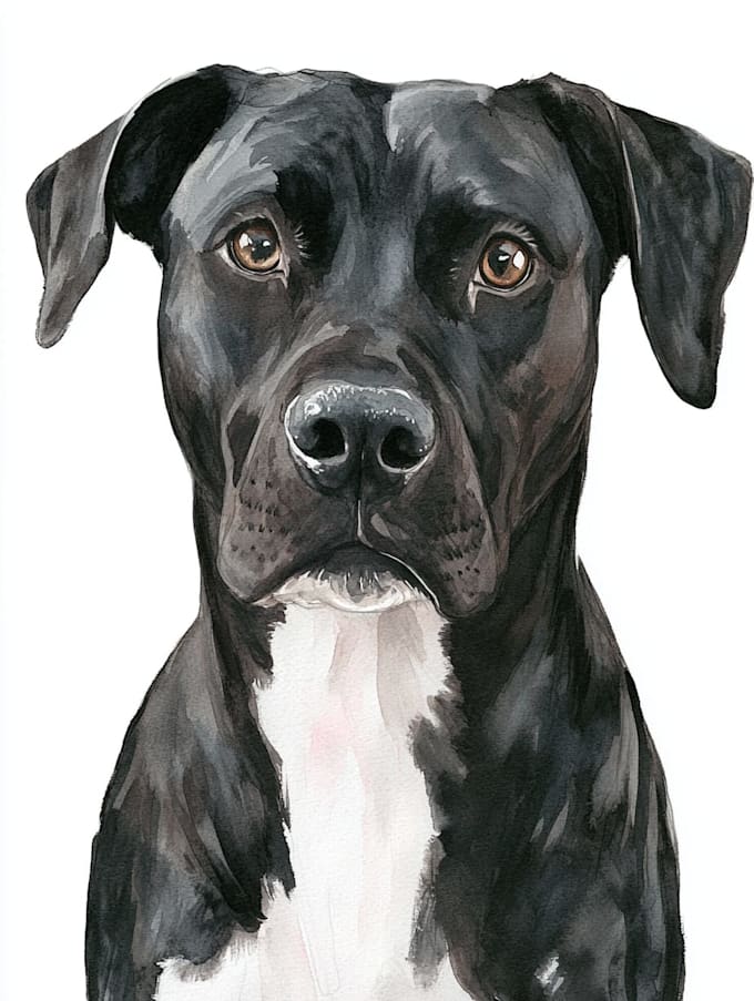 Draw watercolor pet portrait, dog portrait cat portrait by Grahameans ...