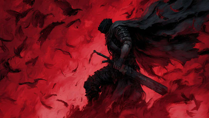 create high quality bespoke dark berserk art