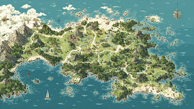 draw vector map in illustrator
