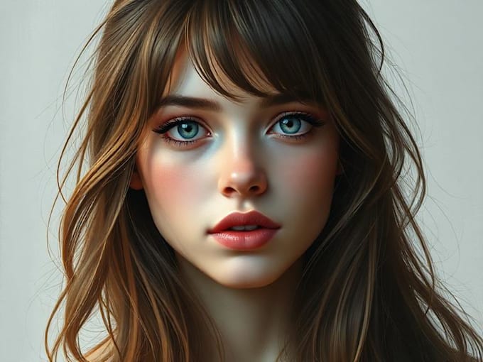 paint a realistic digital portrait