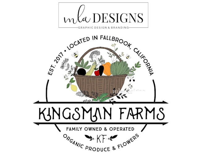 design a fresh vegetable logo for your organic brand
