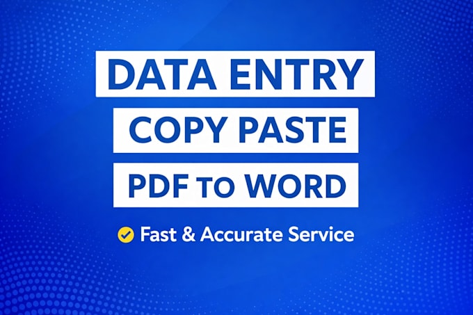 do fast data entry and web research
