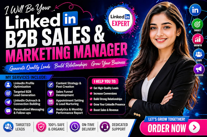be your linkedin b2b sales and marketing manager
