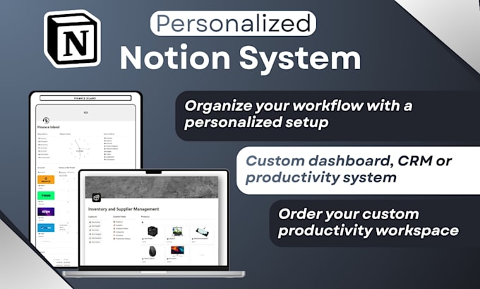 design a custom notion template or workspace