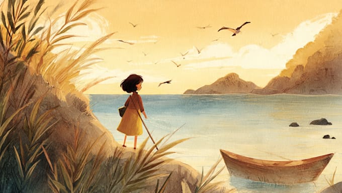 paint landscapes in watercolor style