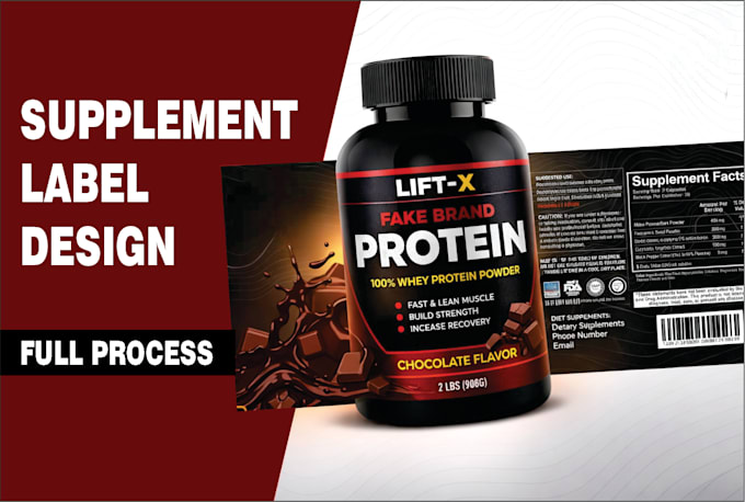 Protein supplement label design or gym fitness label by Rehan_grapixs ...