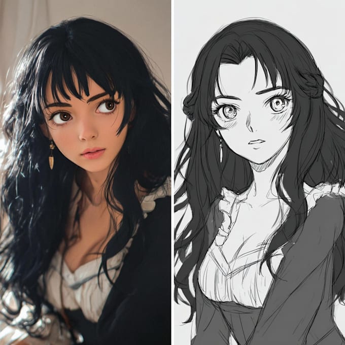 draw a manga character design