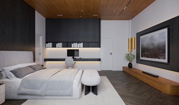 design and render the bedroom