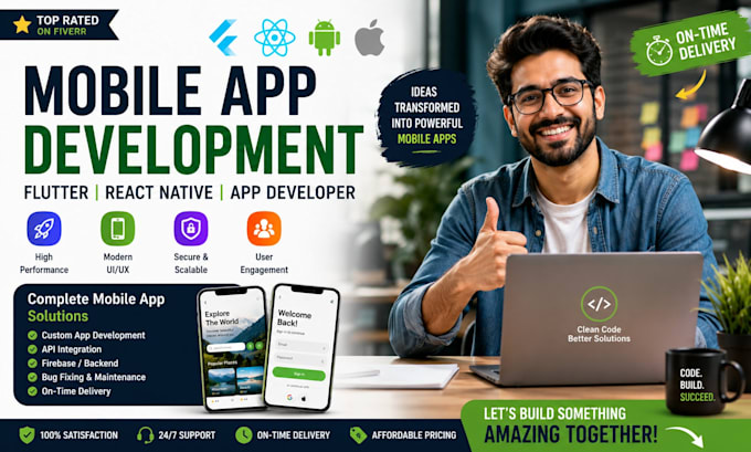 build mobile app development app developer flutter react native